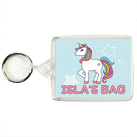 Personalised Unicorn Keyring | Bag Tag | Rainbow Unicorn 