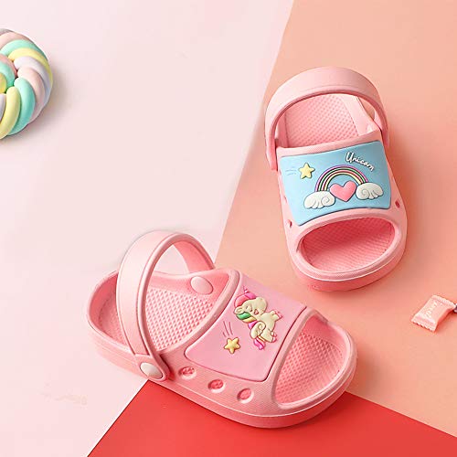 Girls Unicorn Sliders | Pink & Blue