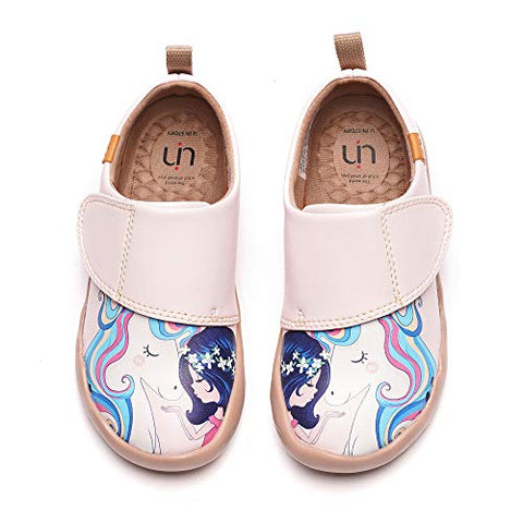 Unicorn and girl girls shoe hand painted 