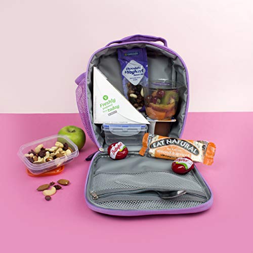 FRINGOO | Personalised Unicorn Kids Lunch Bag | Thermal Insulated | Purple