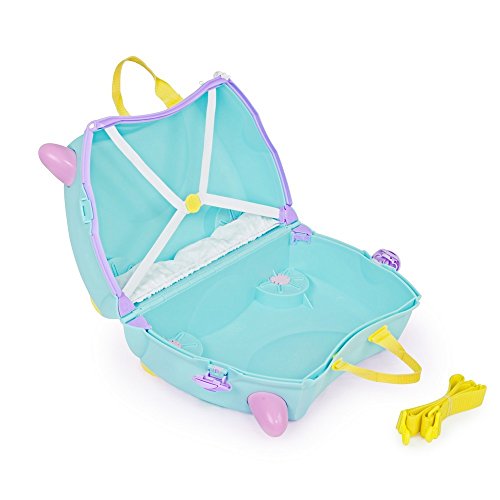 Unicorn trunki blue girls boys suitcase trunky ride on