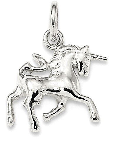 real silver unicorn necklace