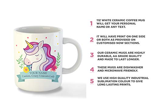 Floral Unicorn Mug | Personalised 