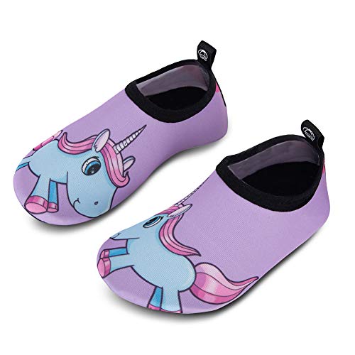 Mauve unicorn water socks kids girls