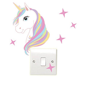 unicorn stars wall sticker for kids bedroom