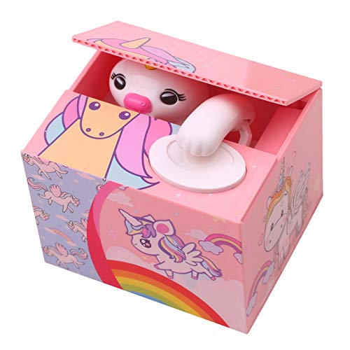 Pink Unicorn Stealing Money Box | Piggy Box 