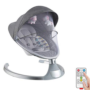 Electric Baby Bouncer | Comfort Swing Chair for Newborn | Unicorn Soft Toy | Grey