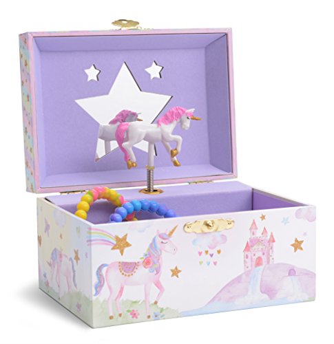 Unicorn stars musical jewellery box for girls 