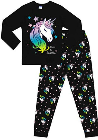 Born To Sparkle Rainbow Unicorn | Long Cotton Pyjamas 