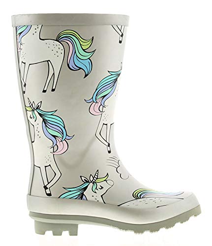 Silver Unicorn Wellington Boots Girls 