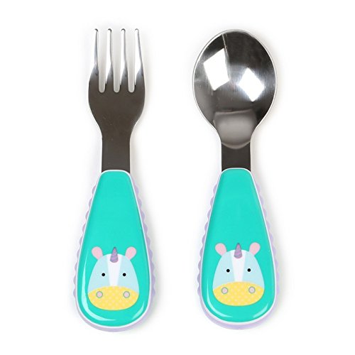 12 month olus baby unicorn utensils fork and spoon