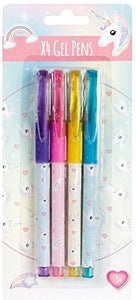 Rainbows & Unicorns x4 Bright Coloured Gel Pens