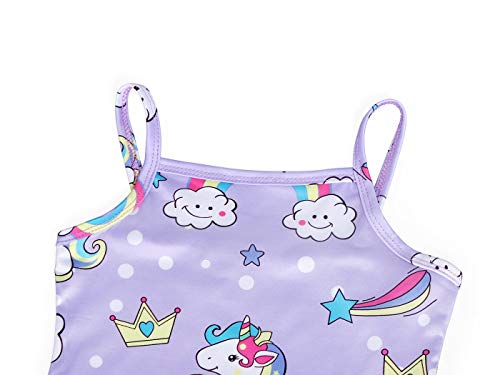 Lilac Girls Unicorn One Piece Swimming Costume Kids
