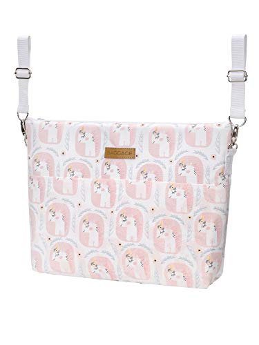 Buggy Organiser Shoulder Bag- Unicorn Design- White