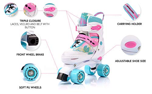 Flamingo Roller Skates For Girls | Black & Pink