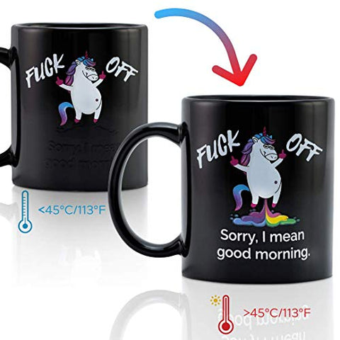Unicorn Coffee Mug | Funny Unicorn Gifts | Magic Colour Changing Mug