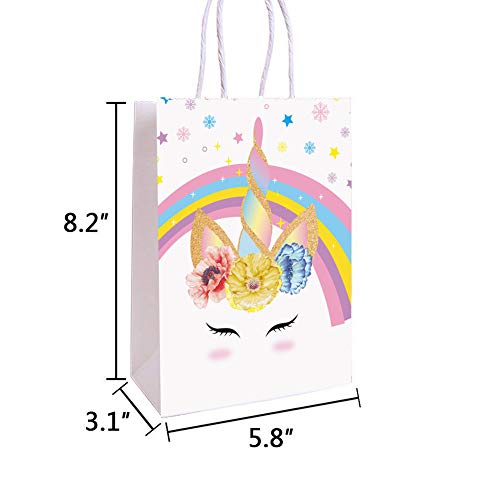 Unicorn Party Favour Bags – Set of 16 - Paper