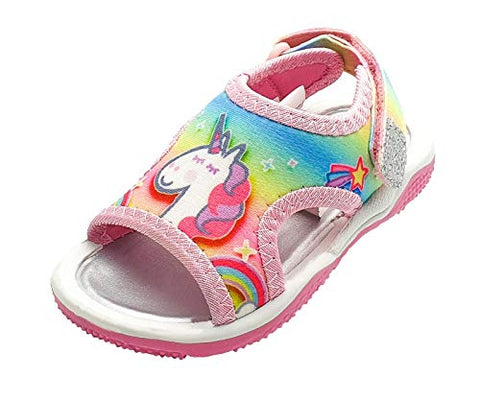 Peppa Pig Girls Rainbow Unicorn Sandals Various Sizes 