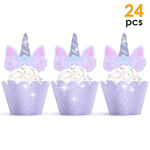unicorn cupcakes lilac