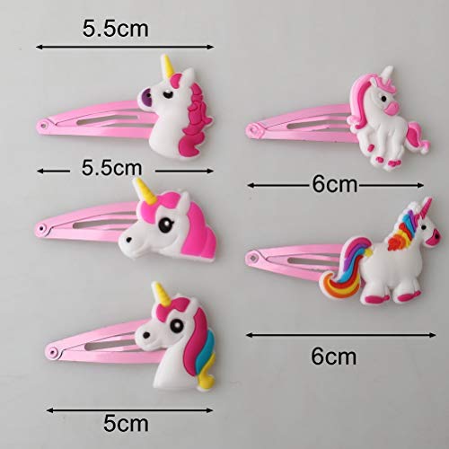 10 Pieces Unicorn Hair Clips | Hair Accessories For Kids | Gift Idea