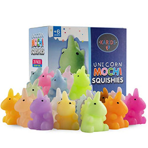 20 Pack Multicolour Mochi Unicorn Squishies | Individually Wrapped for Party Bag Fillers