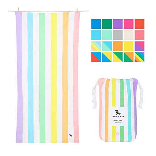 Dock & Bay Rainbow Unicorn Waves Beach Towel 