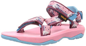 Girls Teva unicorn head sandals pink blue