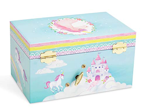 Musical unicorn jewellery trinket box with pull out drawers