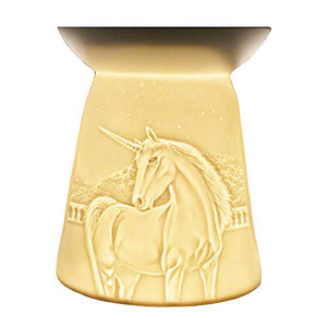 Unicorn Candle Cello Lithophane Porcelain Tealight Wax Melt Burner 
