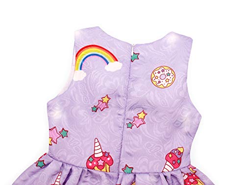 Rainbow Unicorn Ice Cream Sleeveless Dress 