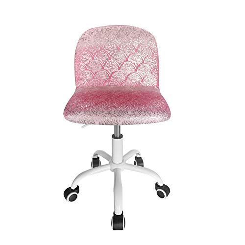Kids Pastel Pink Computer Chair Unicorn Mermaid Design
