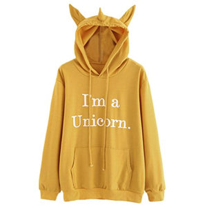 unicorn hoody for women - I'm a unicorn (yellow)