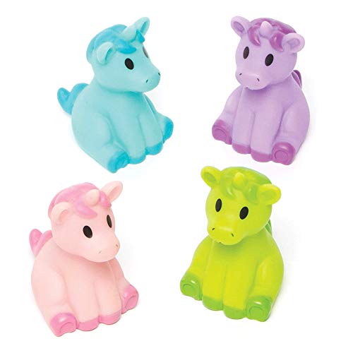Unicorn Water Squirters for Bath Time, Assorted (Pack of 4)