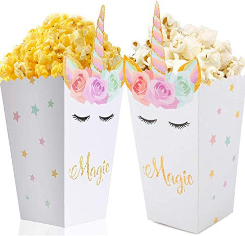 Unicorn Popcorn Snack Box Sweet Boxes | Decorations For Birthday Party | Baby Shower
