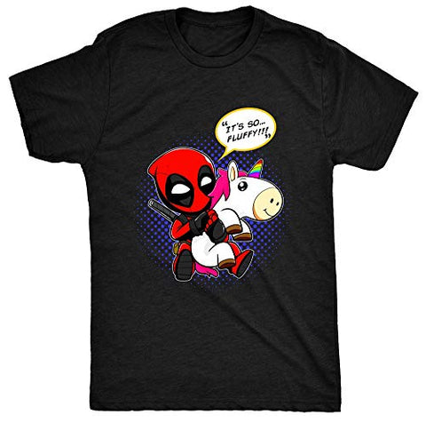 Deadpool On Unicorn Comic Design Men's T-Shirt