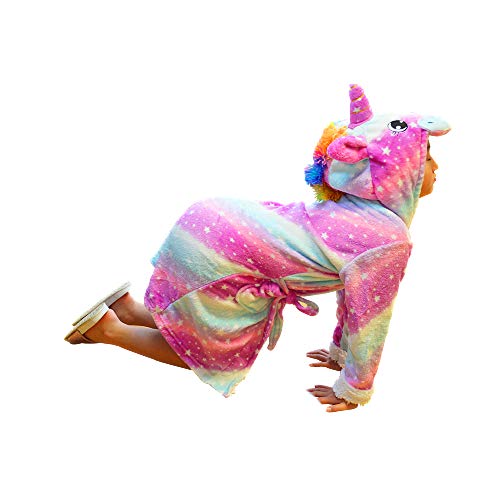 Super Soft Unicorn Dressing Gown Rainbow Style 