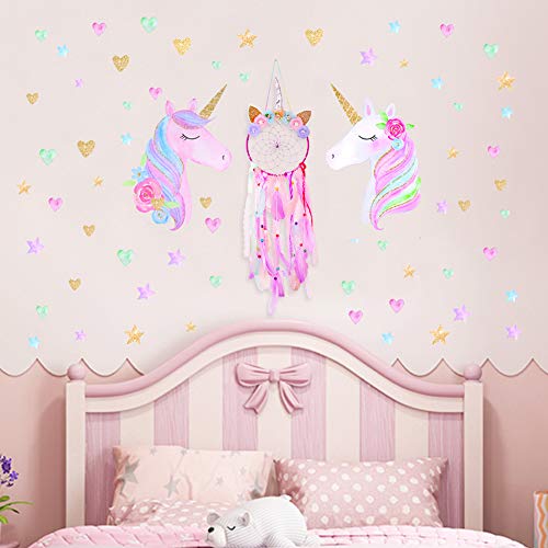 Girls Unicorn Bedroom Decoration | Dreamcatcher & Wall Stickers 