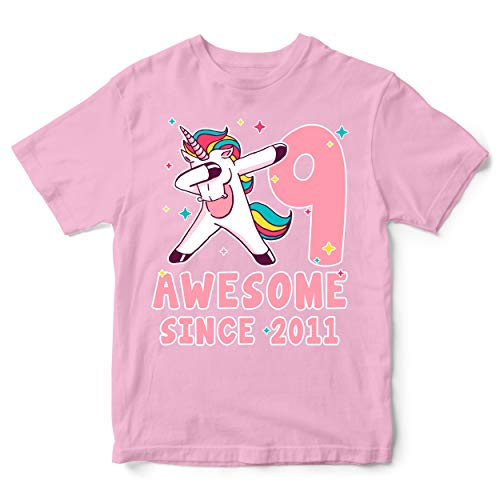 Personalised Girls Unicorn Age & Years T-Shirt 