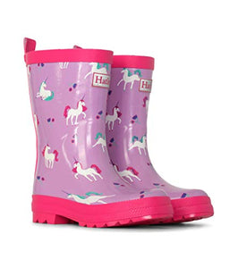 Hatley Girl's Printed Wellington Rain Boots | Playful Unicorns