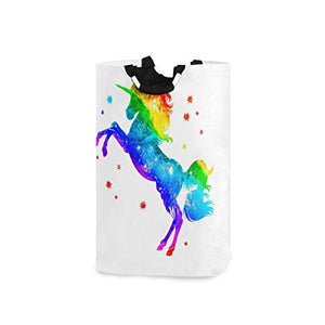 Rainbow Unicorn Collapsible Laundry Basket 