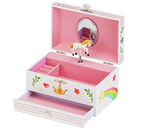 Present Girls Unicorn Jewellery Keepsake Box 