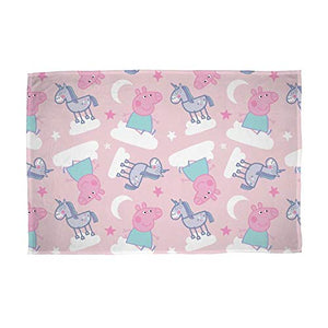 Official Peppa Pig Stardust Fleece Blanket Throw | Unicorn Design | Super Soft 