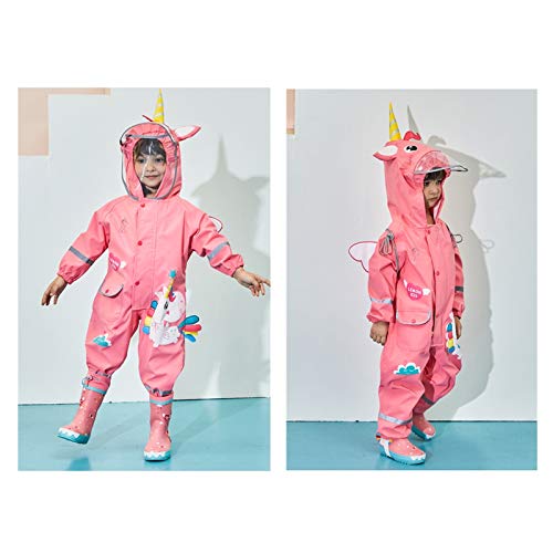 Girls Pink Unicorn Puddle Suit 