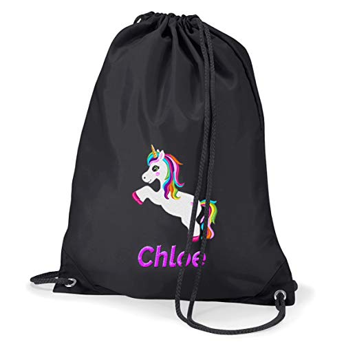 Personalised Embroidered Unicorn Drawstring Bag