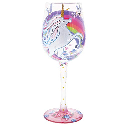 Unicorn Wine Glass, Multi-Colour, 85 x 85 x 225 cm | Lolita 