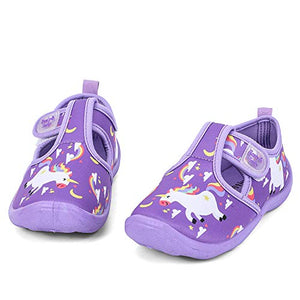 Purple Unicorn Design Girls Beach Pool Water Shoes