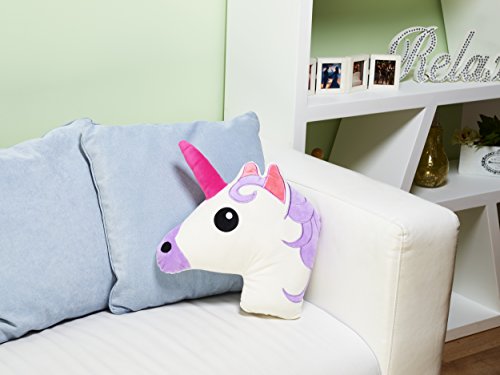 Unicorn Emoji Style Head Cushion Plush