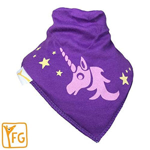 Purple Unicorn Bandanna Bib - Funky Giraffe 