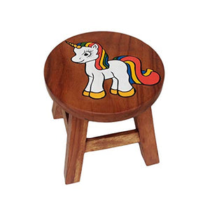 Collumino®Magical Unicorn Child Seat Solid Wood Stool for Kids