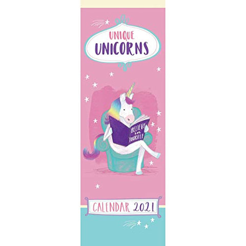 Unique Unicorns Slim Calendar 2021 | Wall Calendar 